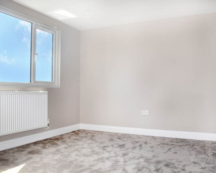interior of loft conversion bedroom